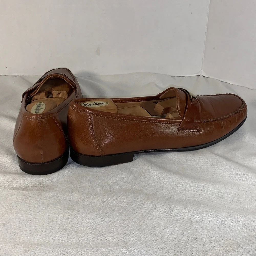 Bally Men's Brown Leather Slip-On Loafers with Gold Accent